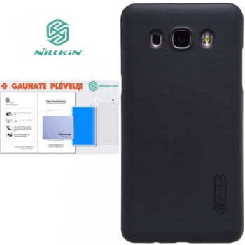 Galaxy J7 2016 deklas juodas "Nillkin" Frosted Shield + plėvelė